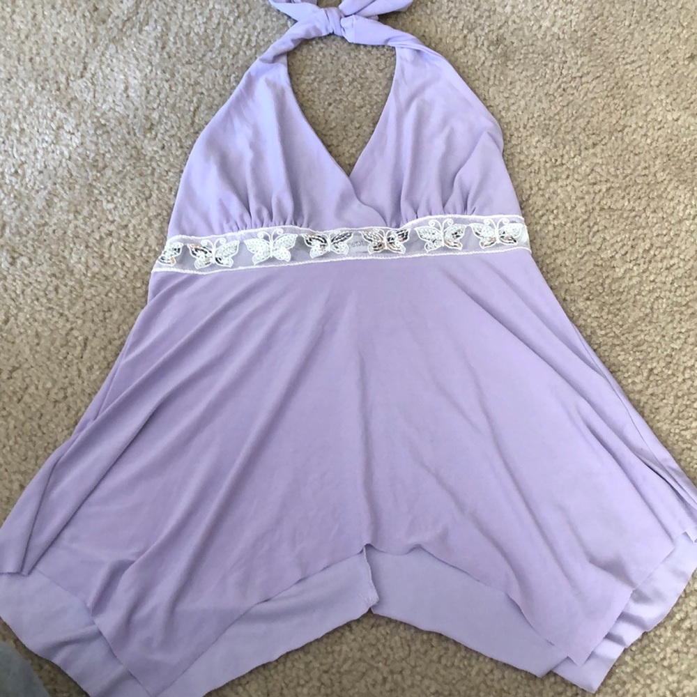 Light purple neck tie shirt
